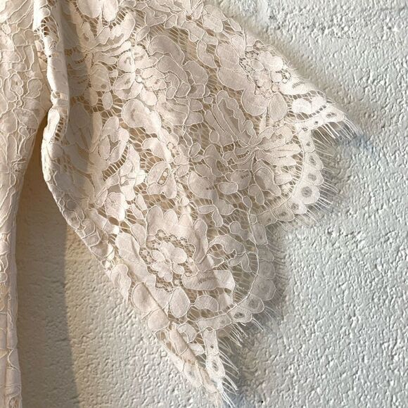 NWT Chaser Lace Mock Neck Flouncy Mini Dress Medium - Picture 2 of 7